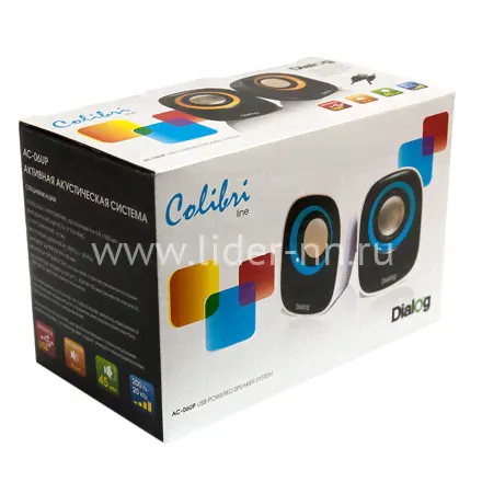 Акустические колонки DIALOG Colibri AC-06UP 2.0, 6Вт,черные-4